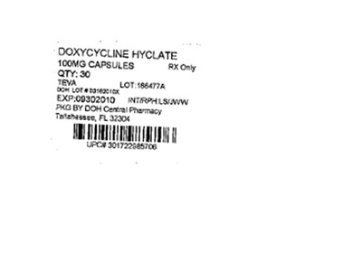 Doxycycline Capsules 100 mg (Doxycycline Hyclate 100mg(teva))